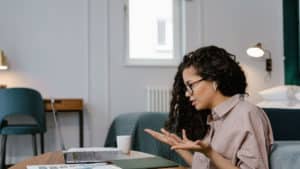 Woman Using Laptop